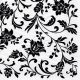Cocktailserviette "Arabesque, weiß-schwarz", ti-flair