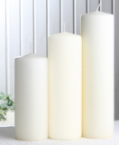 Wenzel Stumpenkerze 25 x 8 cm Ø, Elfenbein