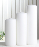 Wenzel Stumpenkerze 30 x 8 cm Ø, Weiß