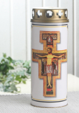 Ökolicht mit Golddeckel, "Jesus an Kreuz", groß