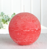 Rustik-Kugelkerze, 8 cm Ø, orange