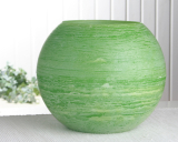 Wachswindlicht, rund, ca. 20 cm Ø, apfelgrün