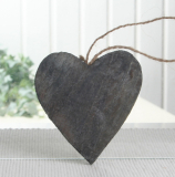 Holzherz, klein, natural/grau, ca. 10 cm