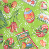 Cocktailserviette "Colours for Eggs", grün, ti-flair