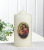Marienkerze "Madonna", 12 x 6 cm, Rundbild