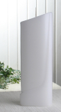 Formkerze "Ellipse, abgeschrägt mit Sockel", 260 mm hoch