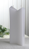 Formkerze "Doppel-3-Kant", mit zwei Dochten, 235 mm hoch