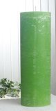 Rustik-Stumpenkerze, 30 x 10 cm Ø, hell-apfelgrün