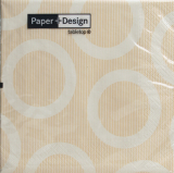 Cocktailserviette "Circle / Kreise", Paper+Design, creme