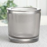 Teelichtglas "Cool Elegance", ca. 6 x 6,5 cm Ø, sand