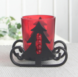 Teelichthalter "Schlittenfahrt", für 1 Teelicht, Motiv Tanne