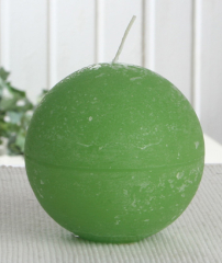 Rustik-Kugelkerze, 10 cm Ø, apfelgrün