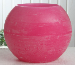 XL-Wachswindlicht, rund, ca. 30 cm Ø, pink