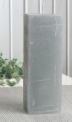 Rustik-Stumpenkerze, viereckig, 15 x 5 x 5 cm Ø, grau
