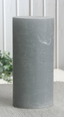 Rustik-Stumpenkerze, 15 x 7 cm Ø, grau