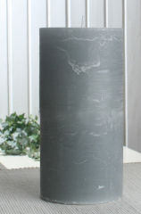 Rustik-Stumpenkerze, 20 x 10 cm Ø, grau