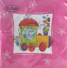 Serviette Elephant Train, ti-flair