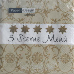 Serviette Five Star Menu, Paper+Design