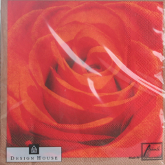 Serviette Rose, orange, Design House