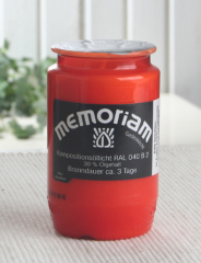 20er-Packung Memoriam Kompositions-Öllicht Nr. 33, ROT