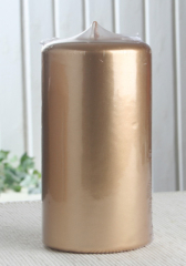 Selbstverlöschende Sicherheitskerze 15 x 8 cm Ø, Gold