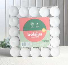 Bolsius-Teelichter 4 Stunden Brenndauer (100er-Pack)