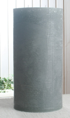 Rustik-Dreidochtkerze, 30 x 15 cm Ø, grau
