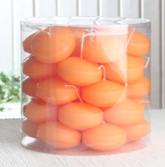 34er Dose Schwimmkerzen mit langer Brenndauer, Pastellorange