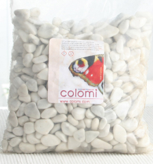 Colomi Rundkiesel (5 - 20 mm), 1-KG-Beutel, weiß