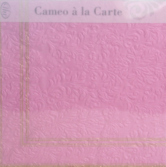 Präge-Serviette Cameo, pink, 12er-Packung, IHR