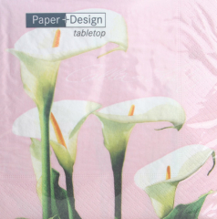Serviette Calla Lily, rose, Paper+Design