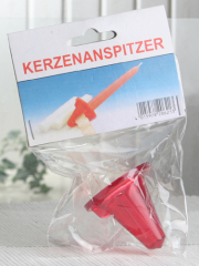 Kerzenanspitzer für Spitz- und Stabkerzen, rot