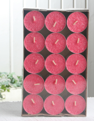30er-Packung Stearin-Teelichter, rot, HOCH