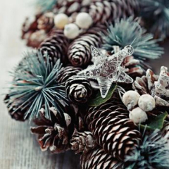 Serviette Wreath with Glass Star, ti-flair