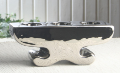 3er-Teelichthalter "Silvery Collection", ca. 20 x 8 x 7,5 cm (BxHxT)