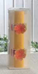 2er-Pack Serviettenringe Flower Drizzle Orange, IHR-Design