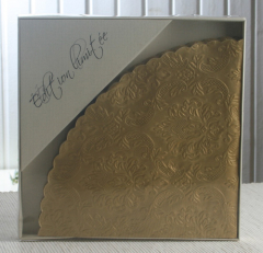 Runde-Präge-Serviette Uni Gold, Ø 37 cm, Paper+Design