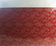12er-Pack Papier-Tischset Bloom Red Gold, 33 x 42 cm, IHR-Design