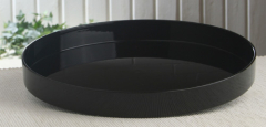 Dekotablett "Schwarz" mit Glasureffekt, Ø ca. 27 cm