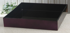 Dekotablett Purple/Lila mit Glasureffekt, eckig, 22 x 22 cm