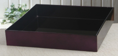 Dekotablett "Purple/Lila" mit Glasureffekt, eckig, 22 x 22 cm