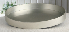 Dekotablett "Silber" mit Glasureffekt, Ø ca. 27 cm