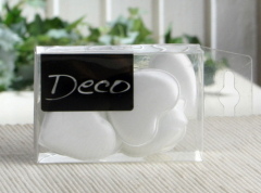 Deko-Softherzen (Ø 45 mm), ca. 12 Stück, weiß