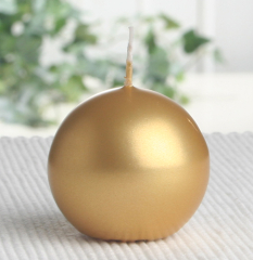 Kleine Kugelkerze für Bozener Engel, 45 mm Ø, gold