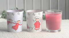Duft-Kerzengläser "Engel", 3er-Set