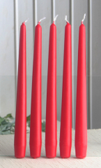 Spitzkerzen (100er Vorteilspack), 25 x 2,3 cm Ø, Rot-Rubinrot
