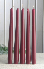 Spitzkerzen (100er Vorteilspack), 25 x 2,3 cm Ø, Altrot-Bordeaux