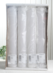Stumpenkerze, ca. 25 x 4 cm Ø, 4er-Pack, weiß - CC