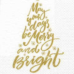 Serviette May your Days be Merry, ti-flair