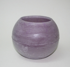 Posten 527: 1-B-Ware, Wachswindlicht, rund, ca. 20 cm Ø, lila-violett (Blass)